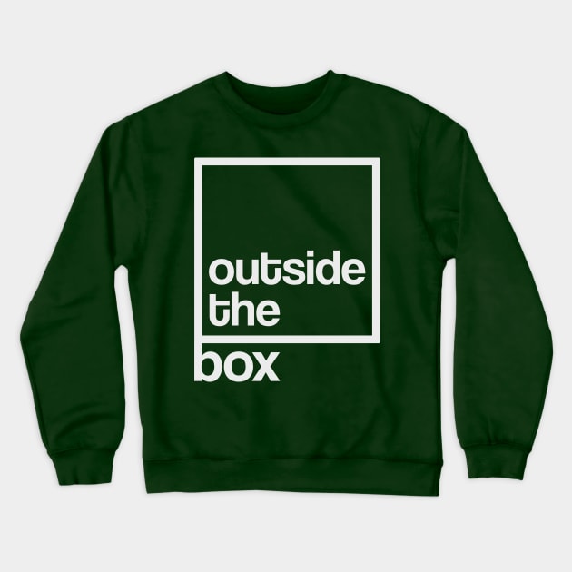 Minimalistic Outside the Box Design Crewneck Sweatshirt by artworksquad